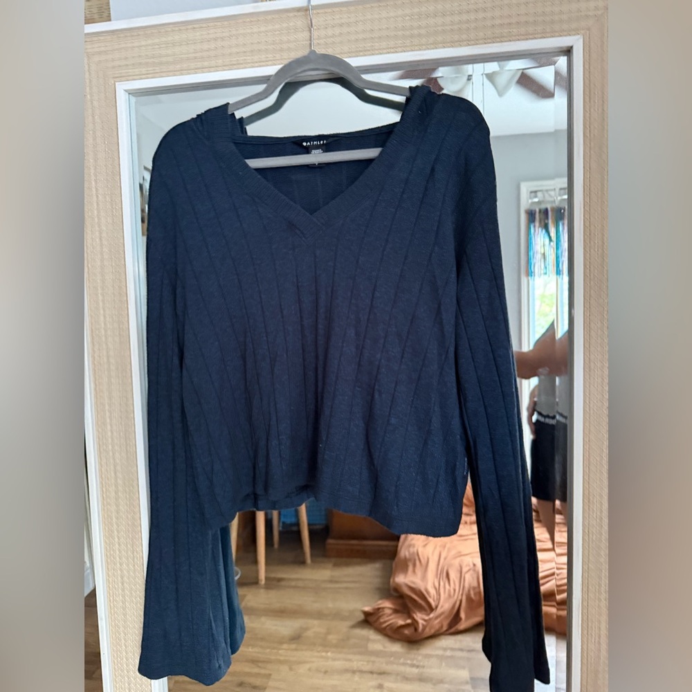 Athleta Navy Knit Top